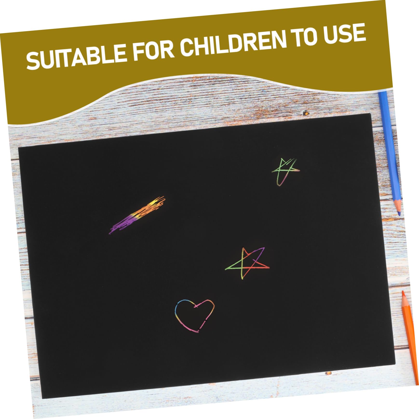 DIYEAH 100 Fogli Carta graffiata giochi creativi per bambini giochi creativi bambini giocattoli per giocattolo per pittura raschiante fai da te che dipingono carte