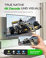 Vista 3 de Adaptador de pantalla inalámbrico iOS 4K Plug & Play de doble banda 2.4G+5G, AIMIBO HDMI inalámbrico para i-Phone i-Pad Android Tablet Laptop