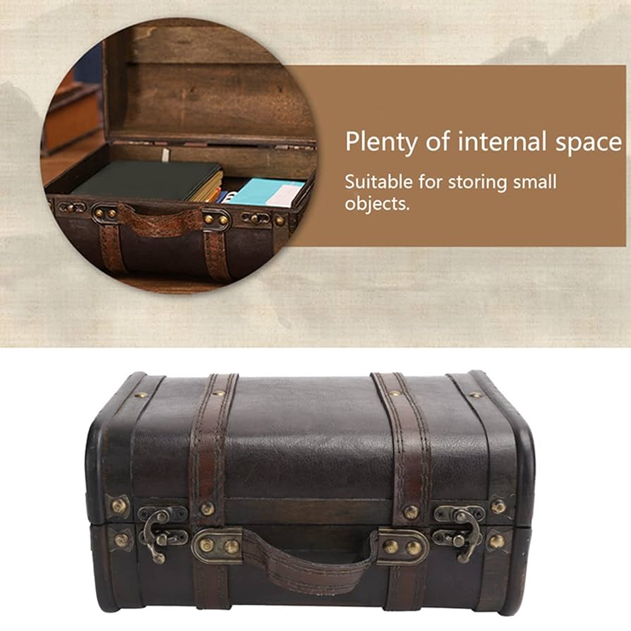 ビンテージレトロ木製コンテナ-トランクBOXビッグ　レア Amazon.com: BORDSTRACT Vintage Storage Case, Decorative