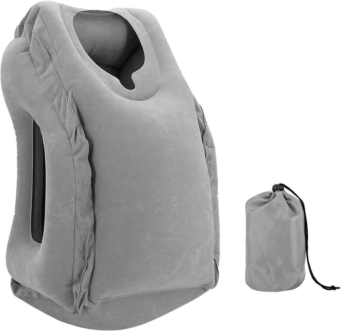 Travel Pillow, Inflatable Airplane Pillow Full Body and Head Nap Support for Sleeping, Fast