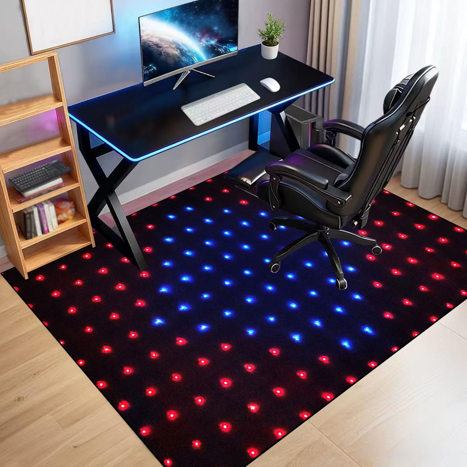 Tapis Chaise de Bureau Gaming antidérapant, Tapis Protection Sol Chaise Bureau, Tapis de Sol Bureau Tissu, Tapis de Sol pour Bureau Plancher de Bois, Tapis de Protection en carrelage 200 x 230 cm