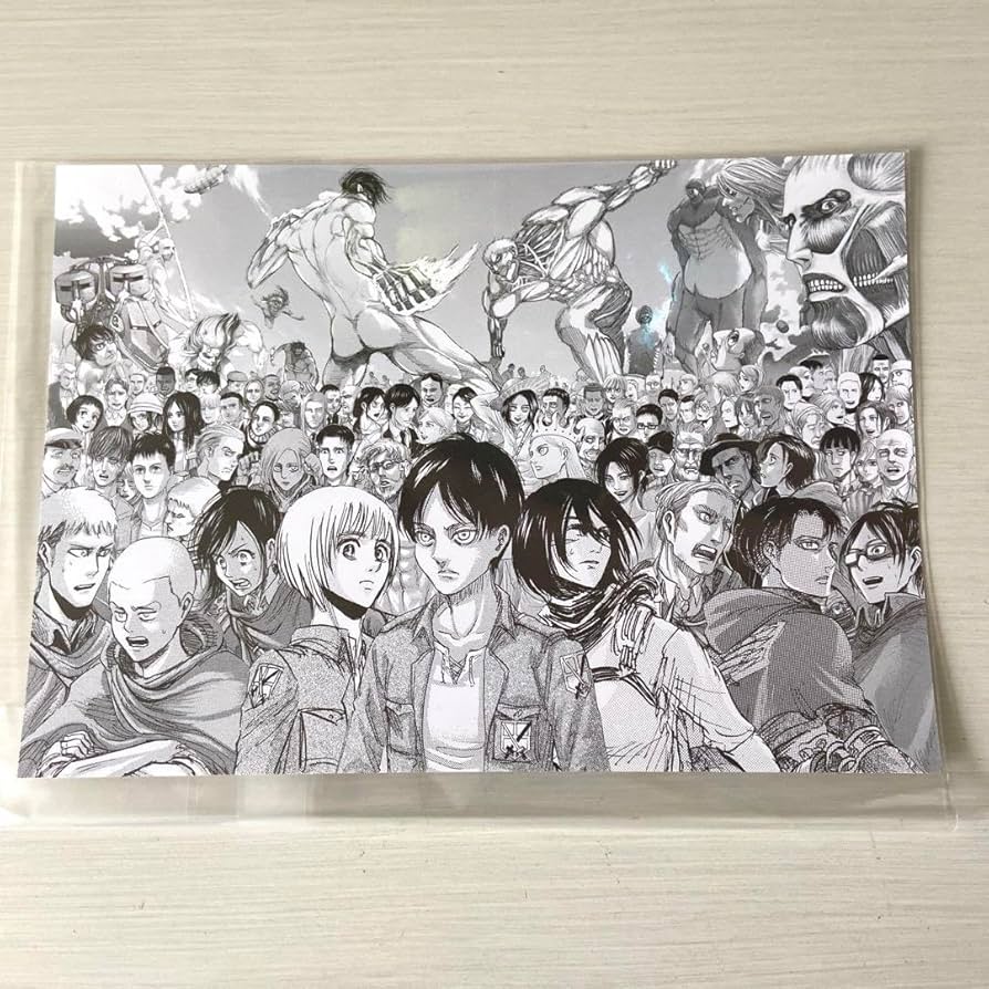 進撃の巨人 連載10周年記念祭 入場特典 両面イラスト 諫山創 Amazon.co.jp: 連載10周年記念祭 入場特典 両面イラスト 諫山創