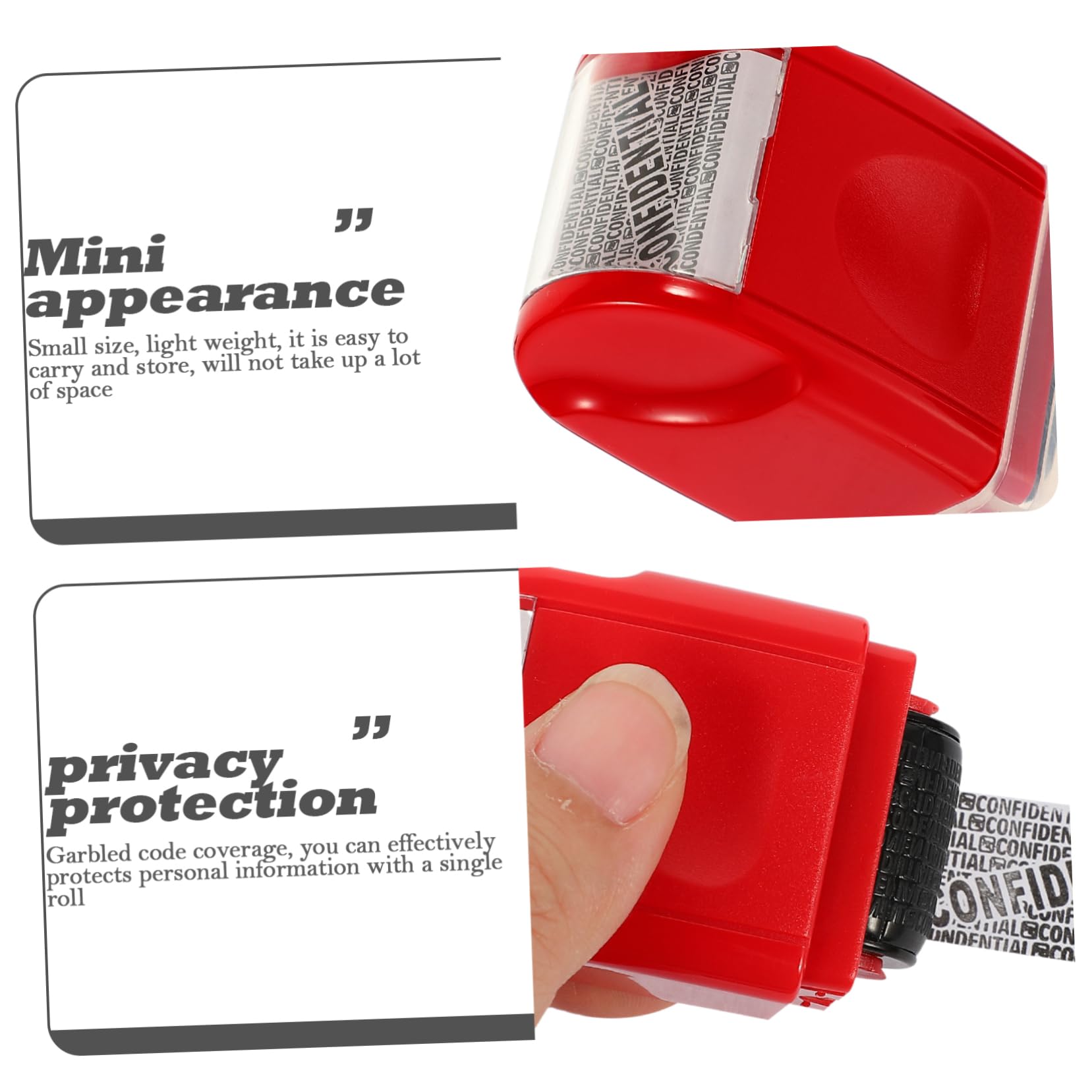TEHAUX 5pezzi Timbro Rotante Portatile Per La Privacy Stampante Multifunzione Per Casa Protezione Identità Con Inchiostro Anti-stamp Per Documenti Sensibili e Dati Personali
