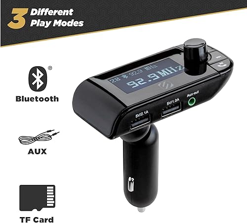 Miniatura 2 de Scosche SBTFM2-XCES0 Select Bluetooth 5.0 Kit de coche Transmisor FM con pantalla LED y puertos de carga duales