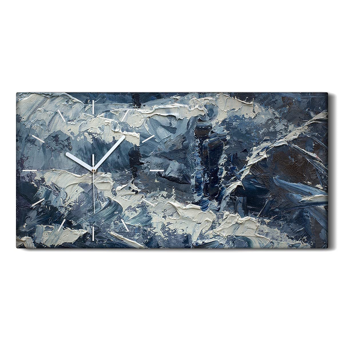 Horloge sur Toile 60x30cm Art Moderne Abstrait pour Salon et Chambre | Coloray