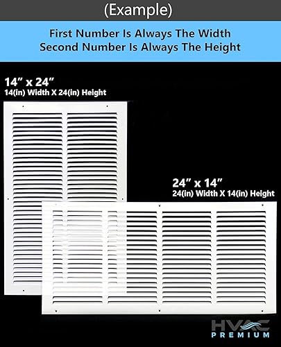 Miniatura 5 de HVAC Premium - Rejilla de ventilación de retorno de 18 x 18 pulgadas, pared lateral y techo, difusor de tapa de conducto de ventilación de HVAC,