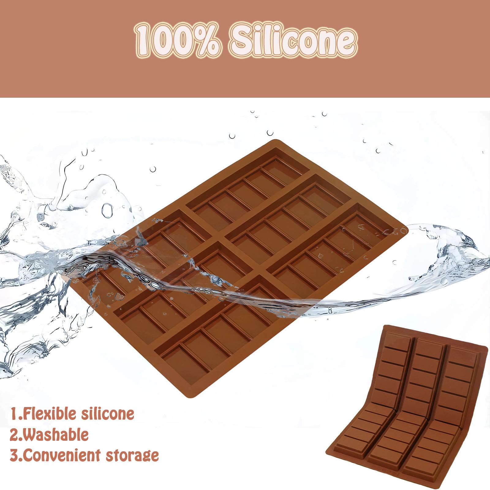 Stampo Silicone Per Cioccolatini Dubai - 2 Pezzi, Antiaderente, Per Forno E Freezer - Foto 3