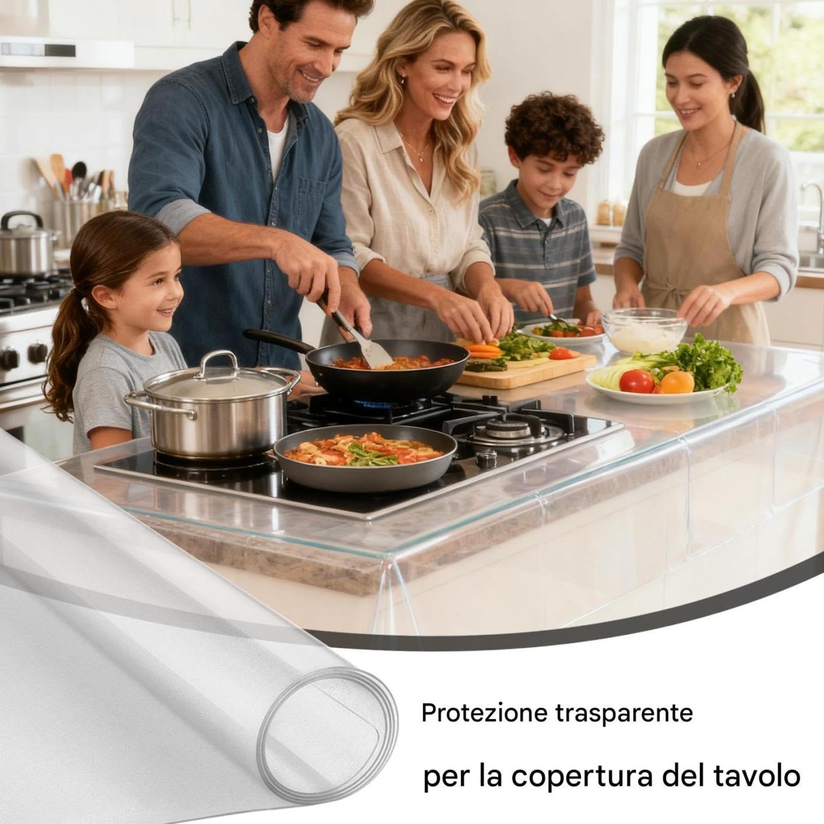 Protector Transparente Mesa - Cubierta Mate 0.7mm Grosor, Mantel Protector Escritorio Resistente Impermeable Cocina Hogar Oficina Tocador Comedor Picnic Mostrador Muebles, Cubierta Antideslizante