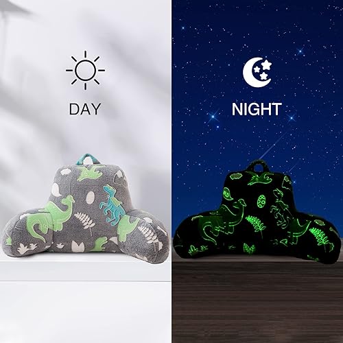 Miniatura 3 de Aimuan - Almohada de lectura que brilla en la oscuridad, almohada de descanso para la cama en forma de cuña para niños, almohada de respaldo que