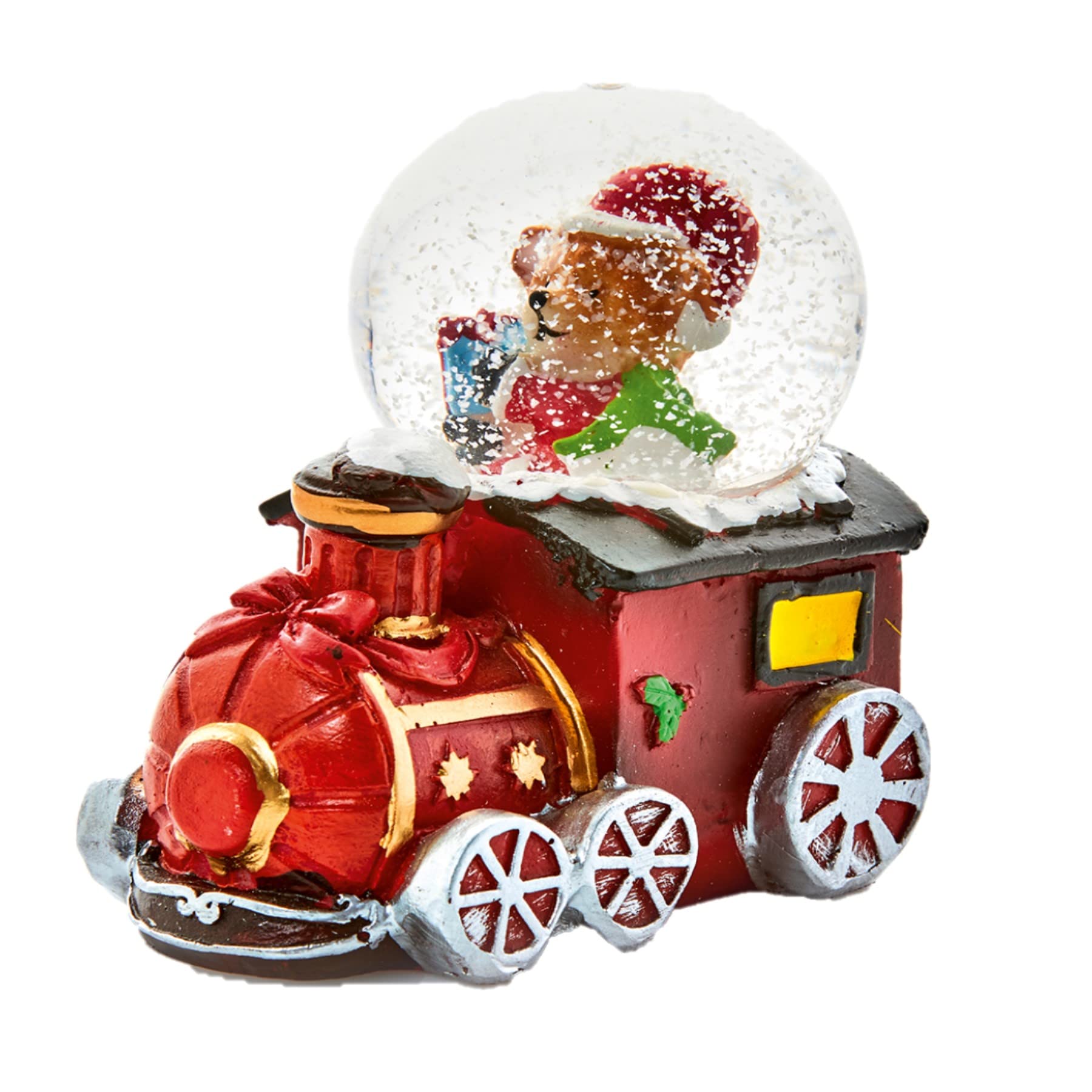 Widdle Gifts Multicolour Christmas Train Mini Snow Globe Waterball 7Cm - Teddy