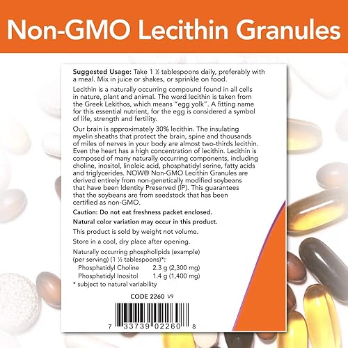 Miniatura 3 de Gránulos de lecitina, Now Foods , 733739022523, 1, 1