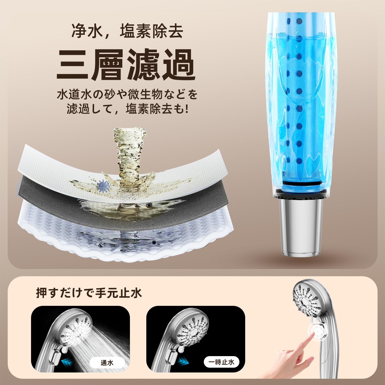 Amazon.co.jp: シャワーヘッド マイクロナノバブル Strcoij【2025新