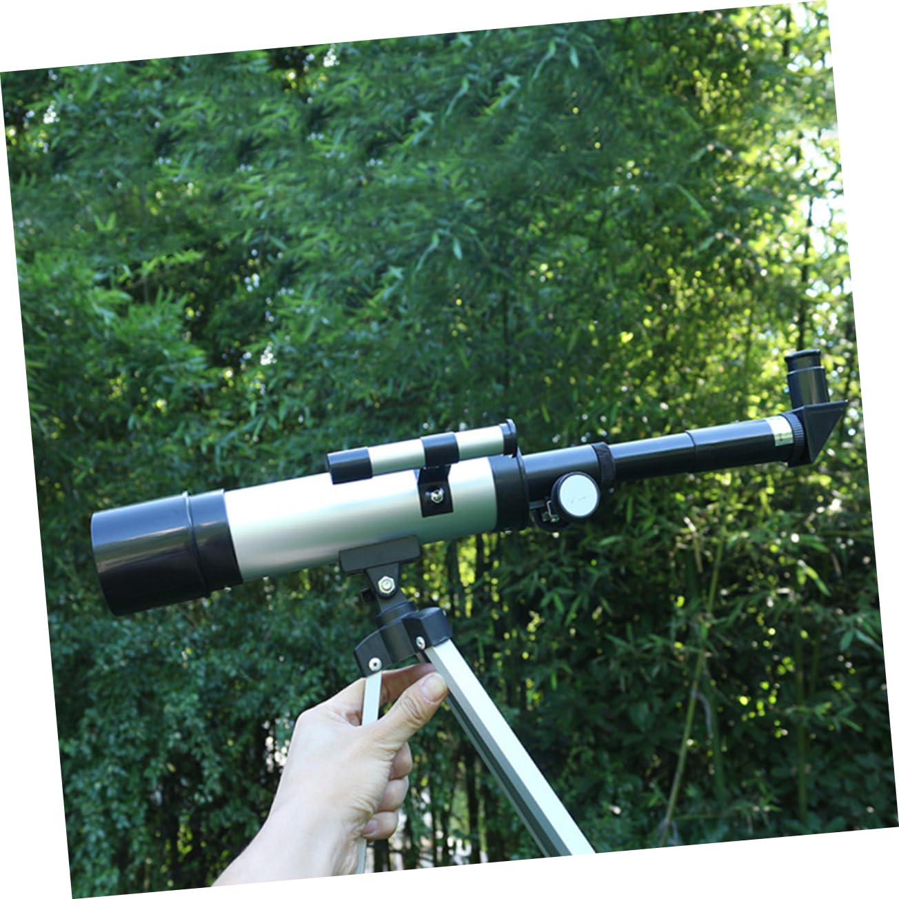 KALLORY 1Set Stargazing Telescope with Tripod and Phone Holder Easy to Install for Beginners High Refraction with Magnifications Lightweight and Durable Present