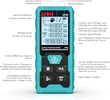 Kiprim Télémètre Laser Vert, 100M Appareil de Mesure Numérique avec Batterie USB Type C, Précision ±2 mm, Niveau Électronique, 10 Modes de Mesure, Laser de Classe II, Plaque Réflectrice, LD100 - 2