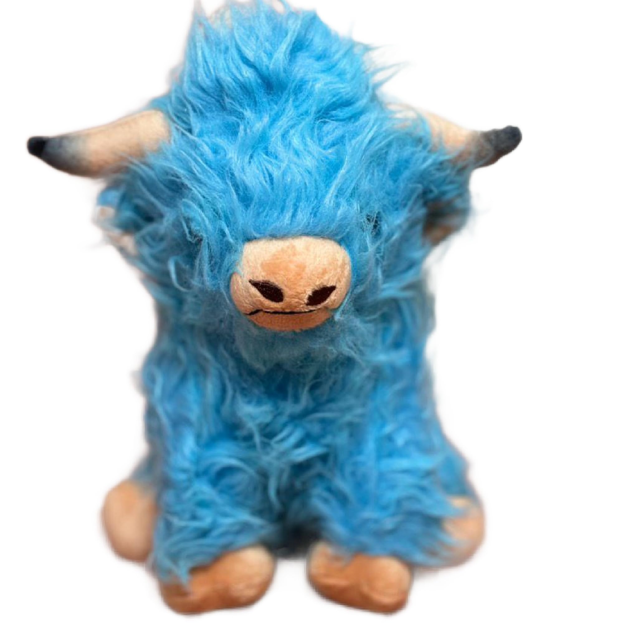 Famous Shamus Highland Cow Stuffed Dog Toy - “Haggis The Highlander” (Blue)