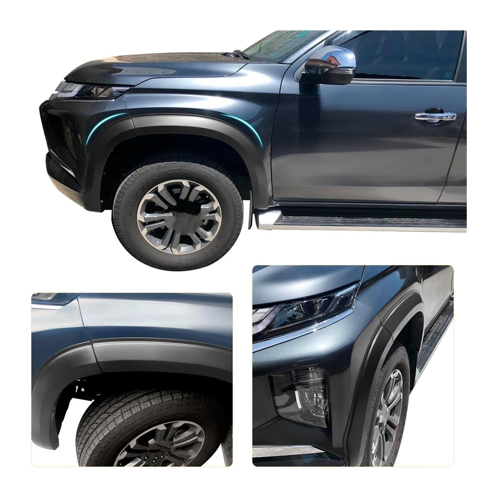 Jeu Bavettes Garde-boue Pour M&ITSUBISHI L200 Pour Montero Pour Triton Pour Strada Pour Strakar Pour Barbarian 2019-2022 Élargisseurs D'ailes Voiture Garde-boue Passage Roue