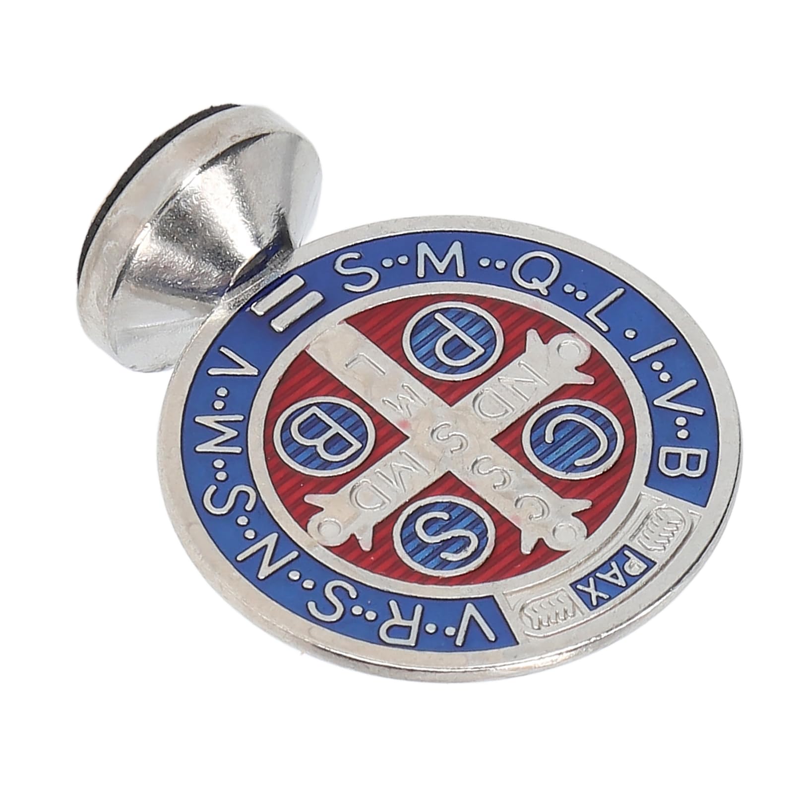 Medale św. Benedykta Ozdoba Dekoracja Św. Benedykt Ochrona Kolor Czerwony Niebieski Metal Wyroby Metalowe Emalia Stal Nagrody Zachęty Materiały Eksploatacyjne