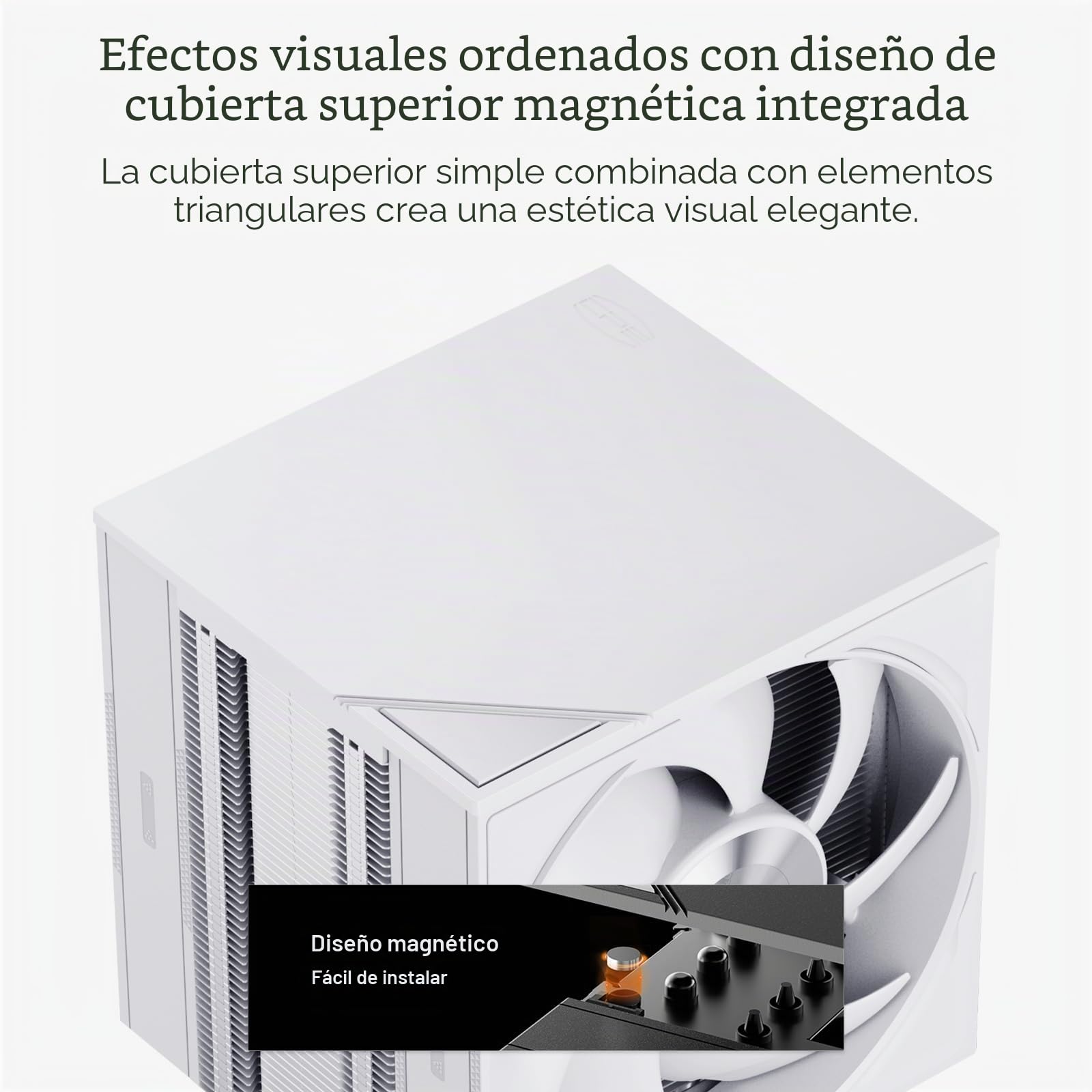CPS RZ700D BK Disipador de aire para CPU, Cooler de torre única insignia con 7 heatpipes y ventilador F5 S120 PWM, cubierta superior magnética, compatible con Intel LGA 1700/1851/1200 y AMD AM5/AM4