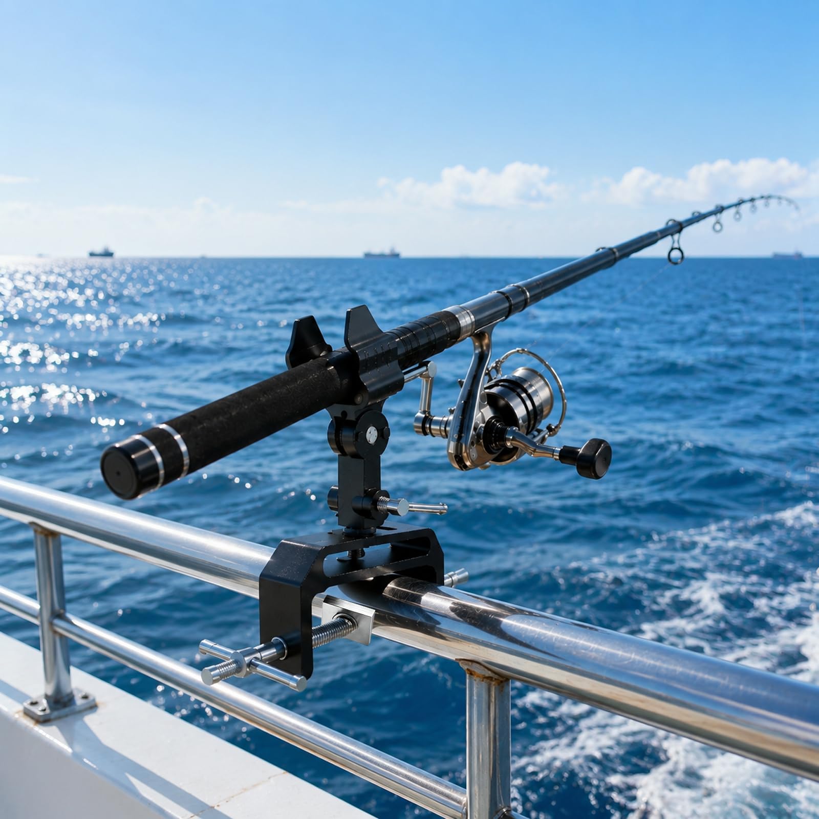 Raxfekro Portacanna da Pesca per Barca, Supporto Canna 360° Regolabile
