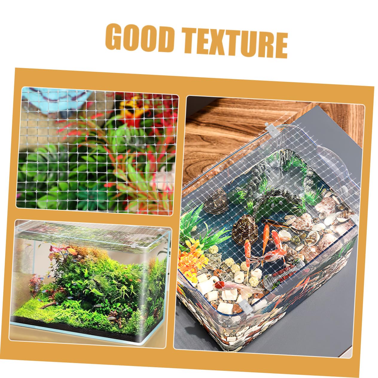 Aquarium Abdecknetz Einstellbares Atmungsaktives Sprung Netz mit Feiner Zuschneidbar Langlebiges Acrylgewebe Vielseitig für Fisch und Schildkrötenbecken Schutz und Trennung