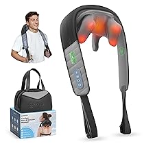 COMFIER Shiatsu, massaggiatore per collo con calore, senza fili, 4D, per alleviare collo, spalle e schiena, regalo per uomini e donne