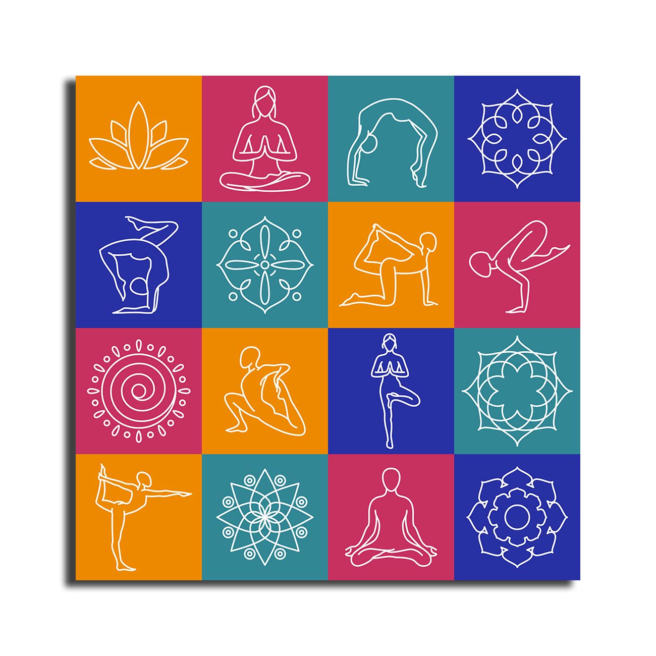 Sikhash Yoga Surya Namaskar Poster - Sun Salutation Art -13 Sikhash Yoga Surya Namaskar Poster - Sun Salutation Art -13