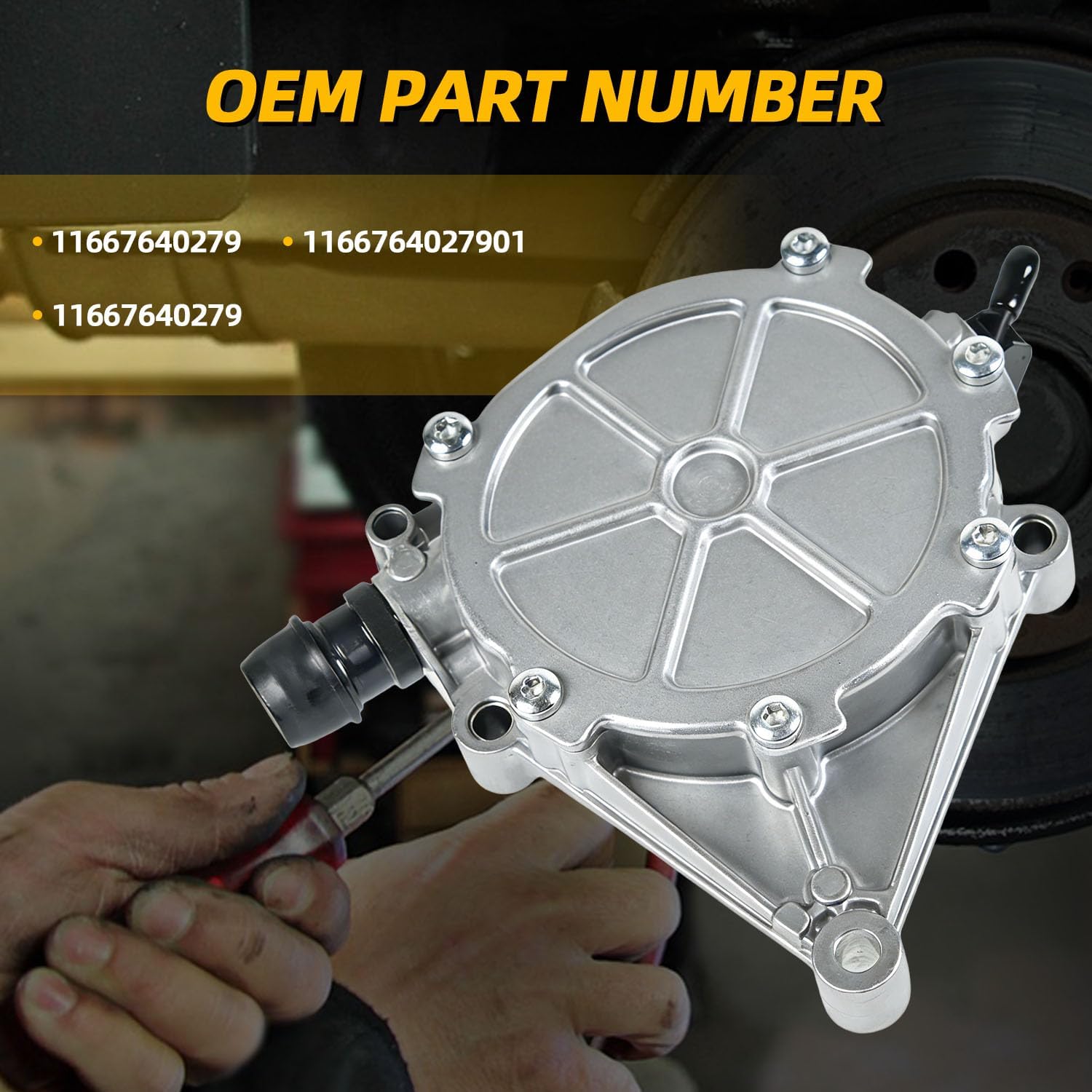 11667640279 Brake Vacuum Pump Compatible with BMW 328i/xDrive 2011-2015,for BMW 125i /528i 2011-2013,for BMW X3 F25 2011-2017, for X1 2010-2015 /X4 2015-2018 /Z4 2012-2016,1166764027901