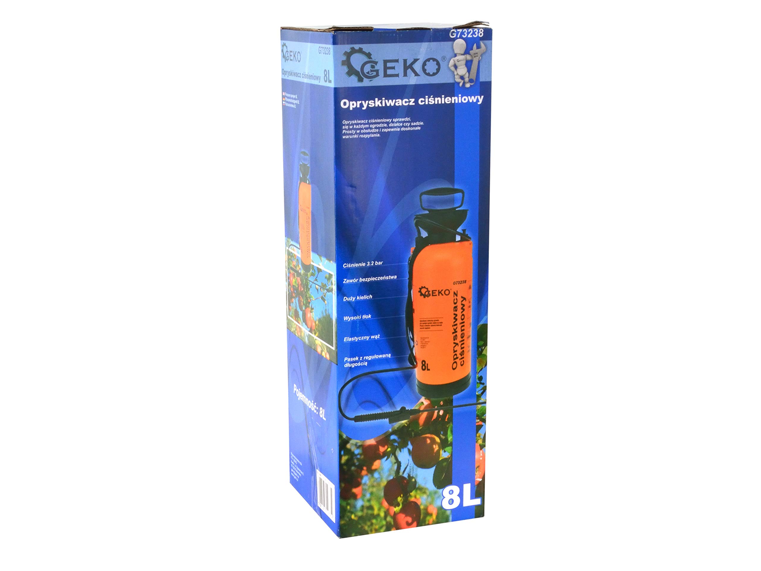 BSD Spruzzatore Giardino - Spruzzatore a Pressione a Spalla, Pompa Irroratrice - 8L
