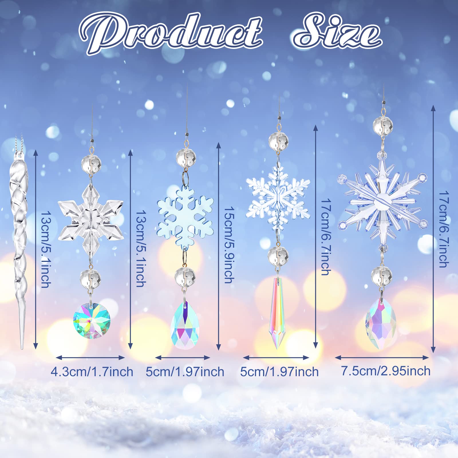 Decoraciones Navideñas Con Cristales Colgantes, Decoración De Navidad, Decoración De Cristal Y Decoración De Boda, Decoración De Boda, Adorno De Navidad De Carámbano, Adorno De Cristal, Juego De 3