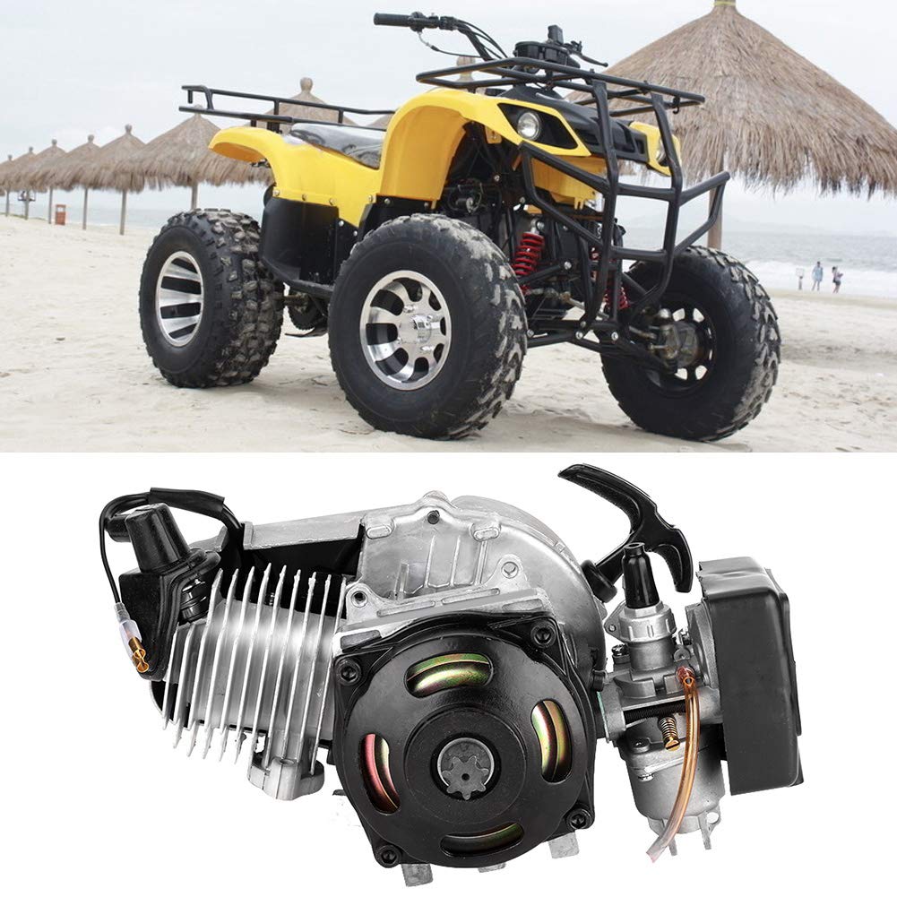 Motor de Arranque por Cuerda de 2 Tiempos de 49cc, Motor de Arranque por Cuerda, Pit Quad Bike ATV con por de Aleación de Aluminio, 47cc, 49cc, Moto Chopper, ATV, Quad, Scooter de 2 Tiempos