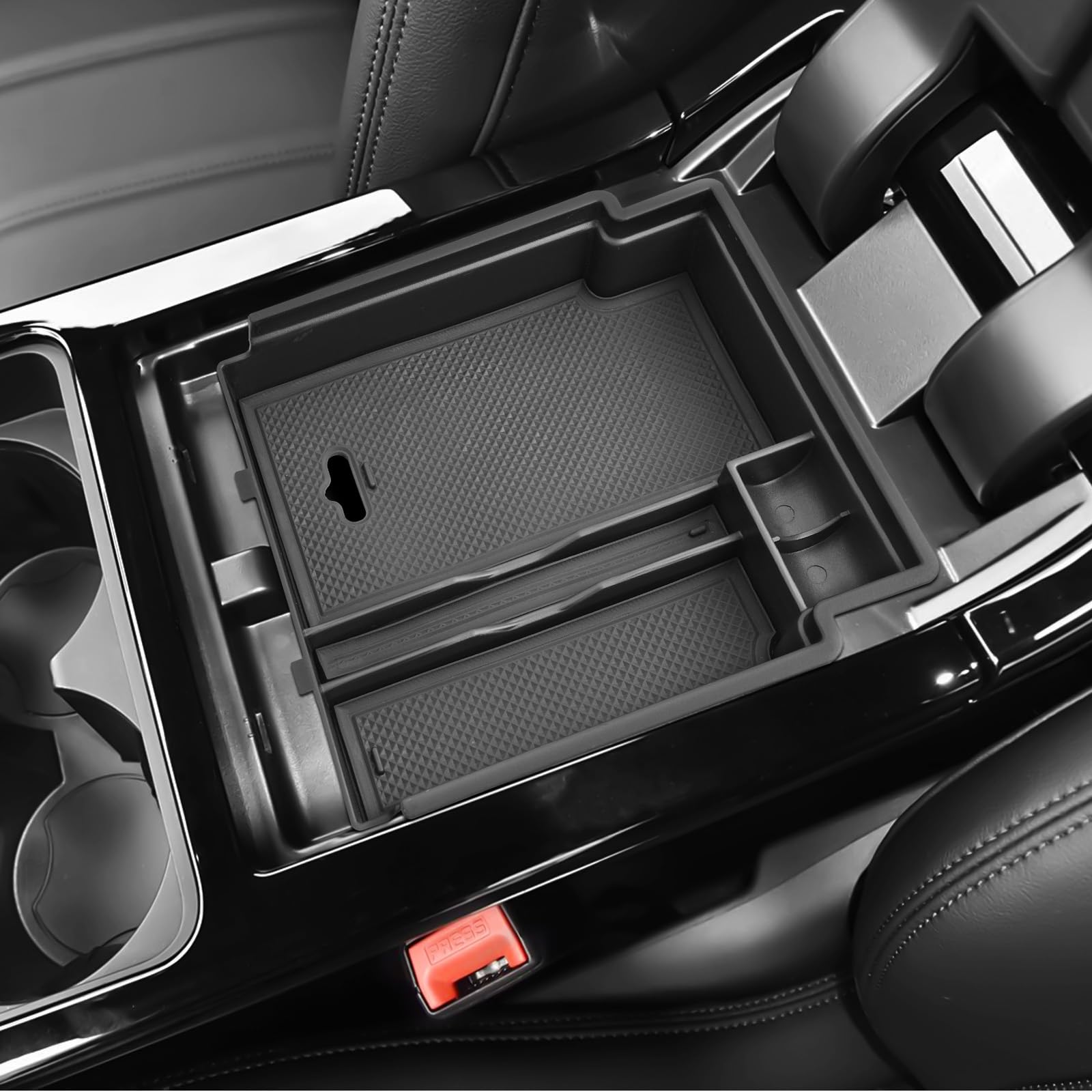 YEE PIN Evoque pudełko do przechowywania kompatybilne z Range Rover Evoque 2022/2023, konsola środkowa, organizer do podłokietników, akcesoria, z antypoślizgową matą