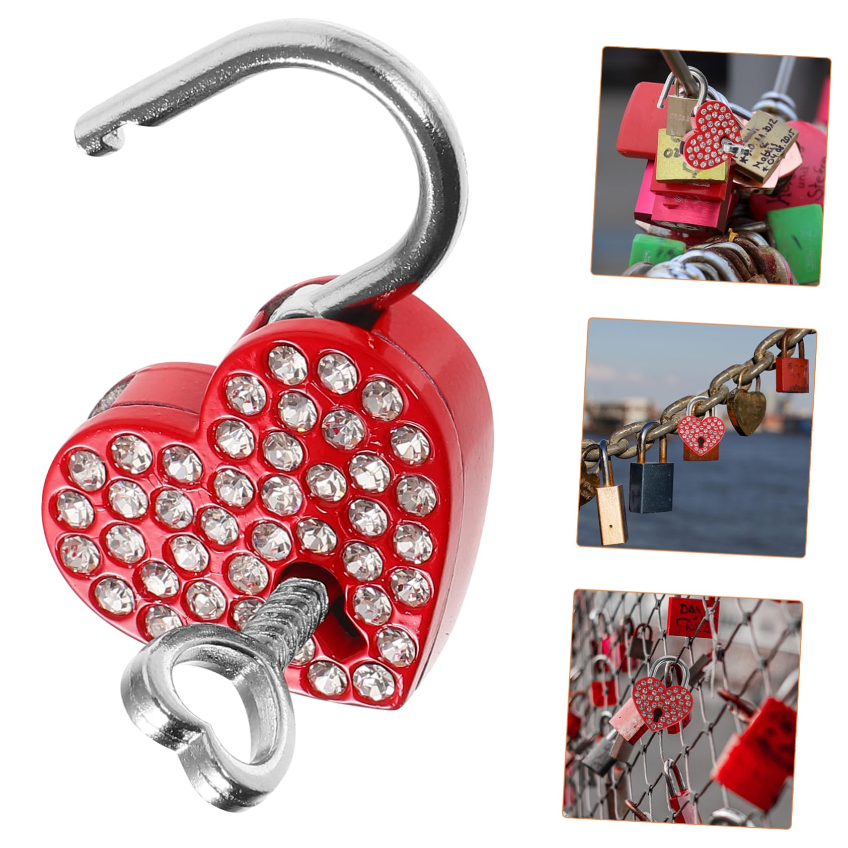 SHINEOFI 10 Set Serratura Forma Cuore con Codice Combinazione da Serrature per Bagagli e Armadietti Sicurezza per Design Elegante e Resistente con Rhinestone