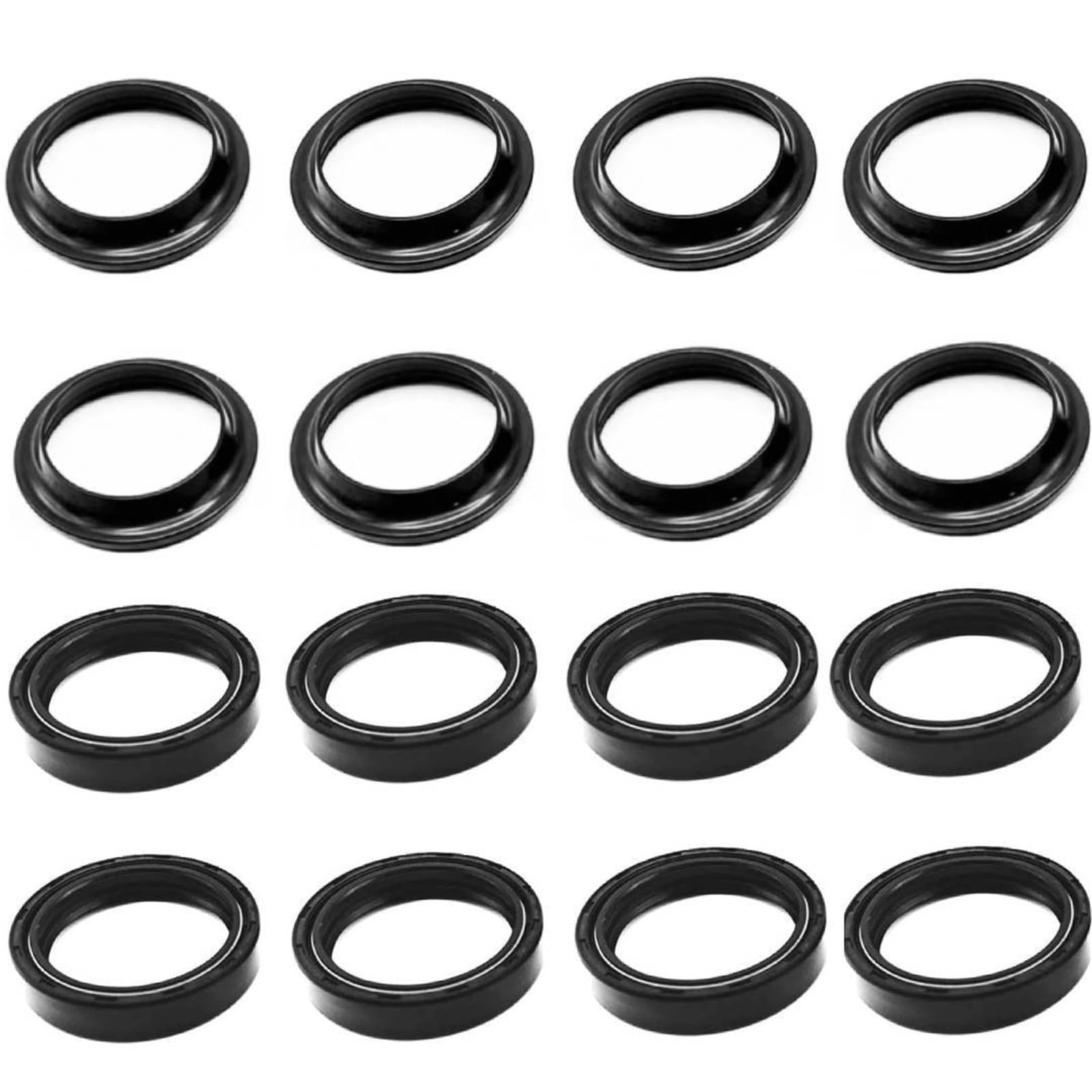 Compatible con el Kit de Sello de Polvo de Aceite de Horquilla Delantera | Recambios de juntas de amortiguadores for motos de calle.(Dust Oil Seal -4 Set)
