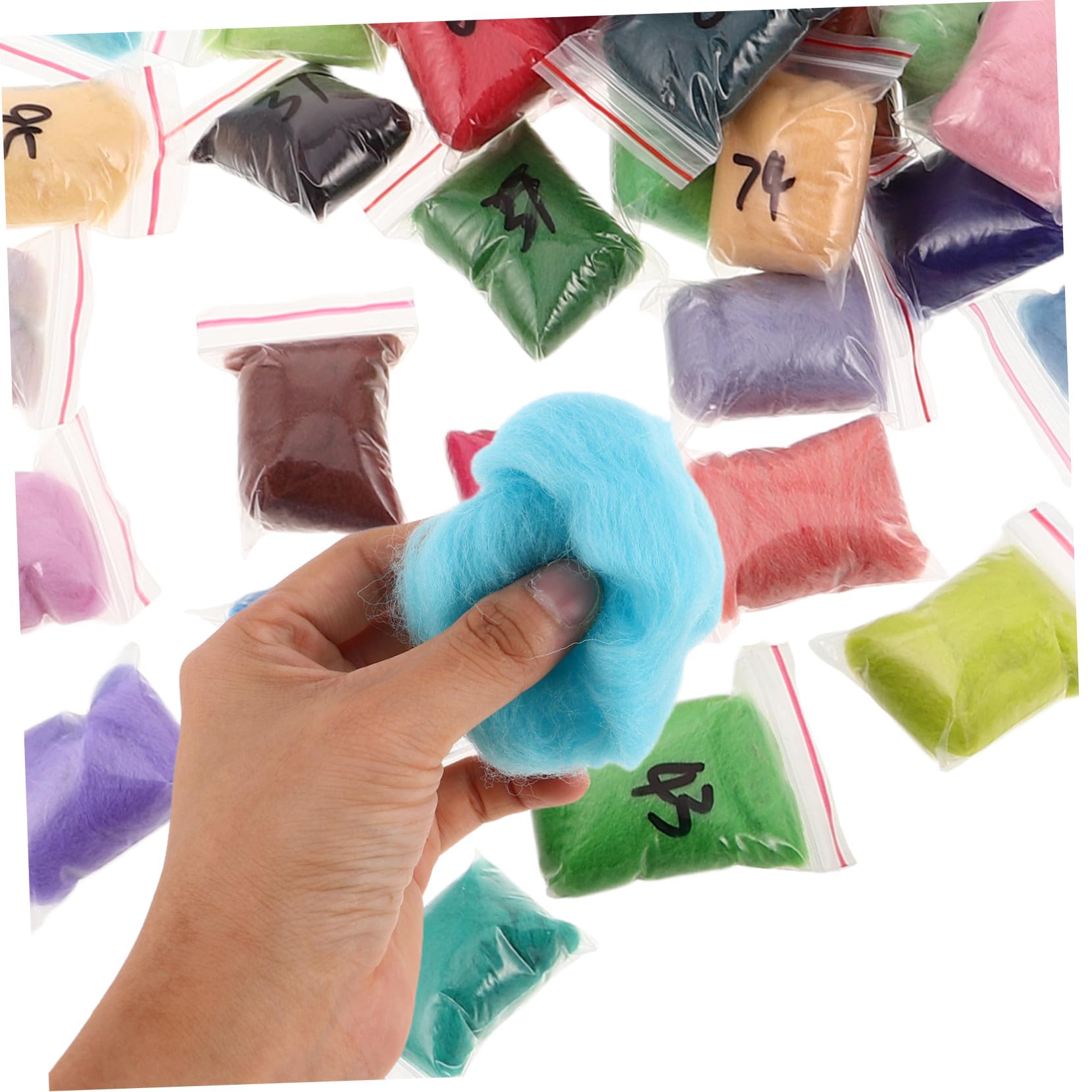 Veemoon 100piezas Fieltro de Lana Suave para Manualidades Colores para Principiantes y Artistas Avanzados Material de Fieltro de Lana para Proyectos de Bricolaje