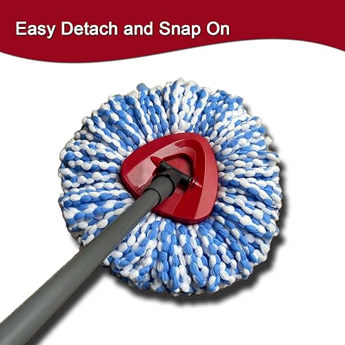 Miniatura 3 de Juego de 6 cabezales giratorios de repuesto compatibles con RinseClean 2 Tank System Repuestos de mopa giratoria de microfibra (6)