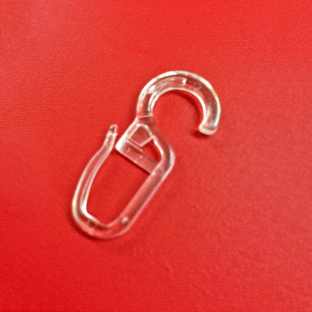Stylelex Überklipshaken Transparent - Gardinenhaken Mit 10mm Öse Für 28mm Rundringe