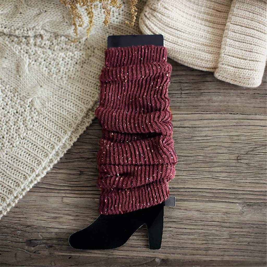 Herfst Winter Retro Beenwarmers Vrouwen Decoratie Over Knie Beenwarmers Gebreide Wol Been Warmers Boot Sokken (Kleur: D, Maat: 50cm) (C 6 1/8