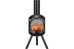 VIVOHOME 46 Inch Chiminea Outdoor Chimney Fireplace For Patio, Garden, and Backyard