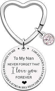 Nan Gifts Mothers Day Gifts for Nan Best Nan Keyring Nan Birthday Christmas Present from Grandchildren Never Forget That I Love You Forever