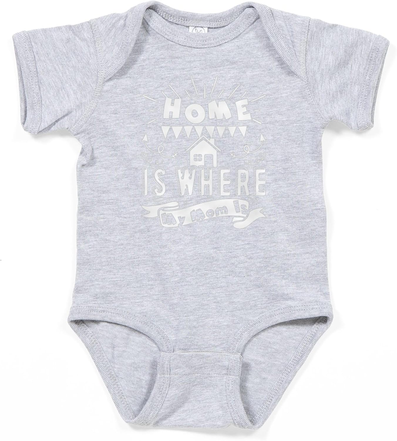 CafePress Home is Where My MOM is Happy Mother Day Body Suit Cute Infant Bodysuit Baby Romper