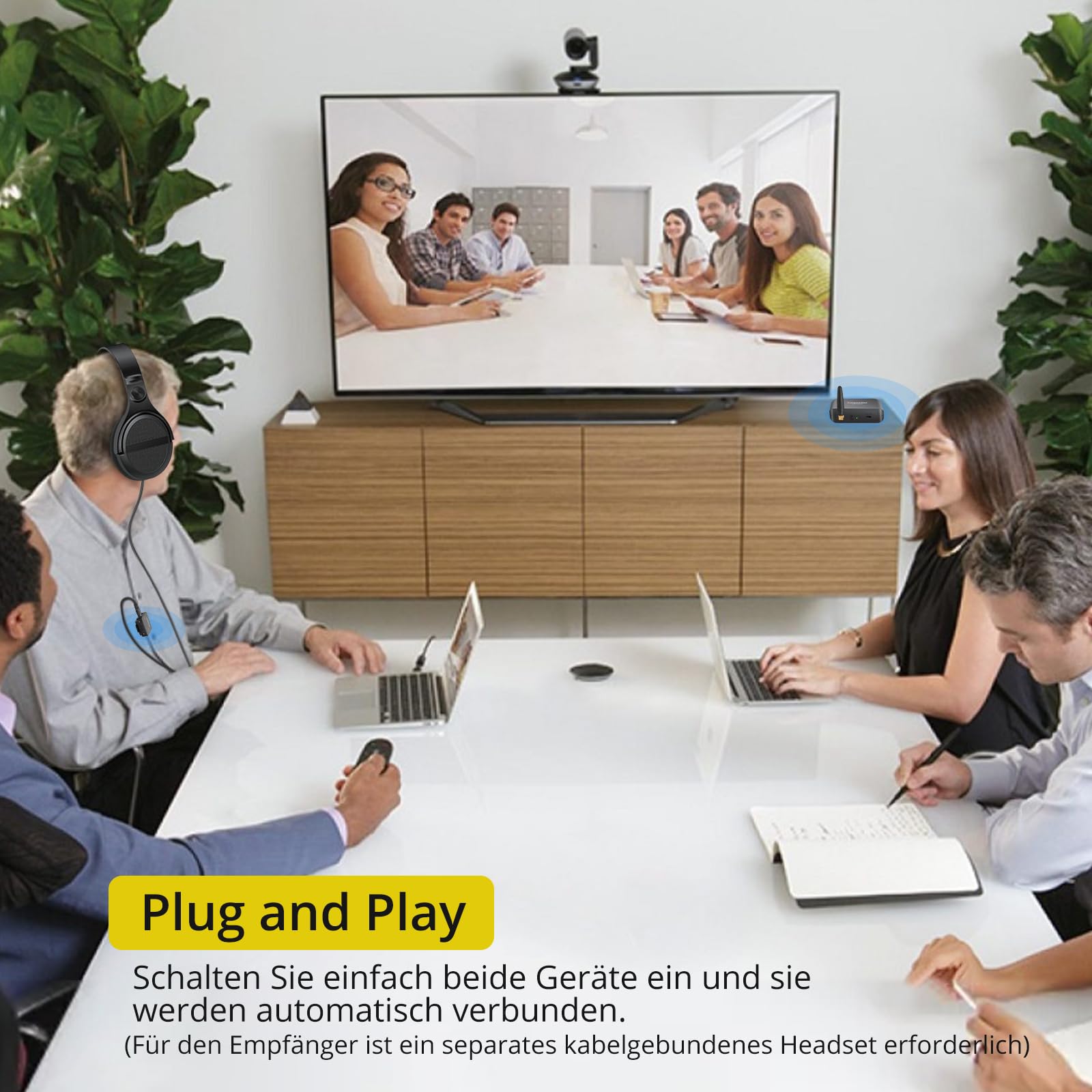 PROZOR 2,4 GHz Drahtloser Audio-Senderempfänger für TV-Unterstützung Optischer koaxialer 3,5-mm-Eingang 96 kHz / 24 Bit digitaler Audioadapter mit geringer Latenz 165 Fuß große Reichweite