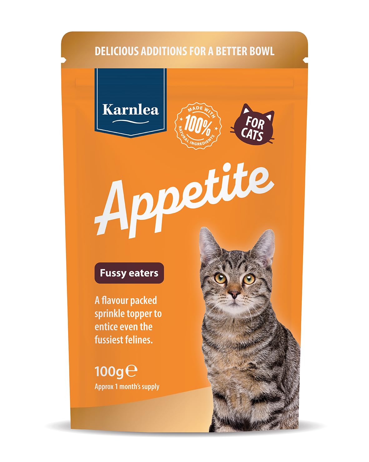 Appetite for Cats 100g | Cat Food Topper Appetite Stimulant | Fussy Cats | 100% Natural Ingredients | Chicken & Turkey Flavour | Cat Treat | Sickness & Recovery | Kitten Food Mixer | Lick Mat Topper