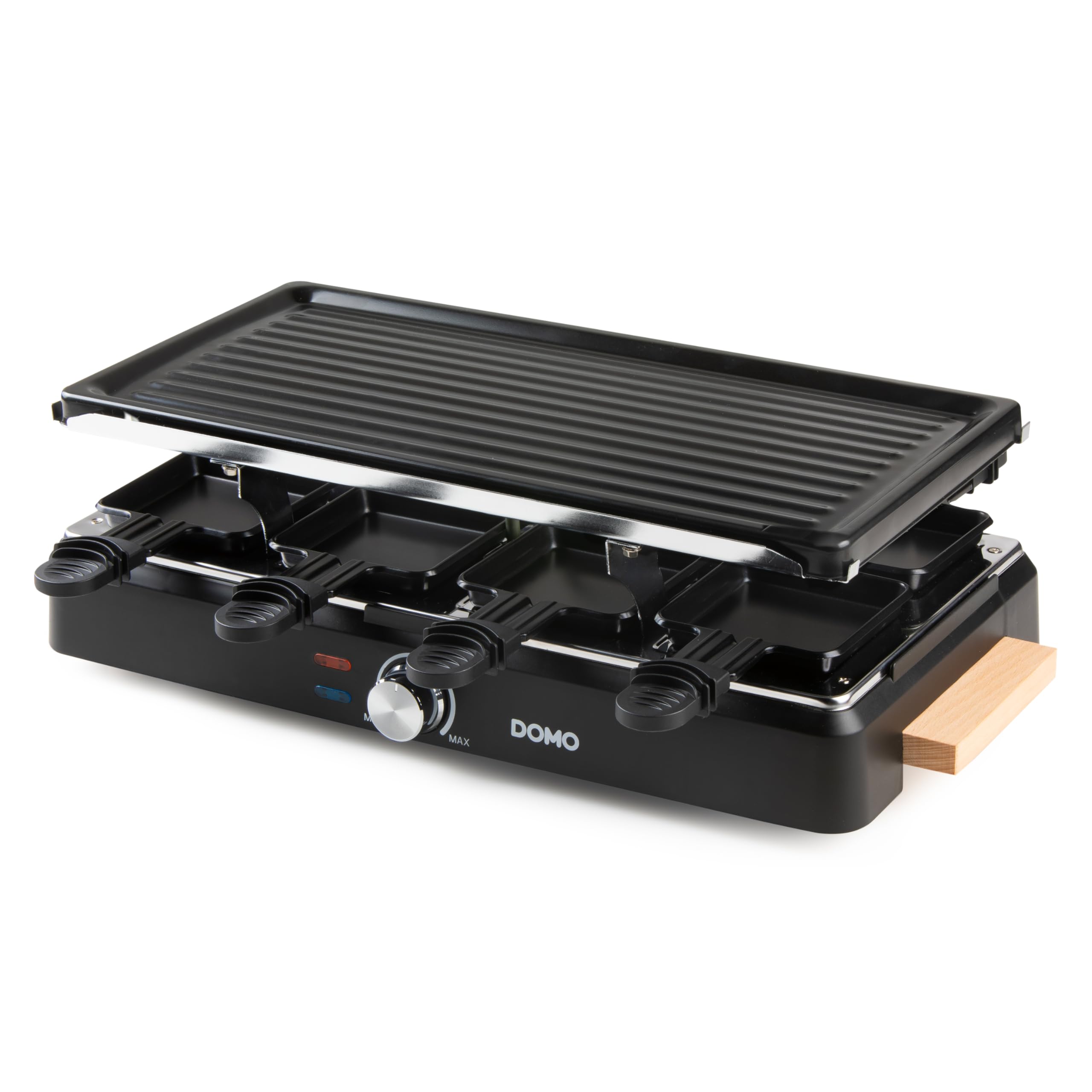 DOMO DO9262G Plancha Électrique pour 8 Personnes – Plaque à rôtir électrique avec Pierre de Cuisson et Plaque de cuisson Grill – Gril électrique Raclette avec Revêtement PFAS Free