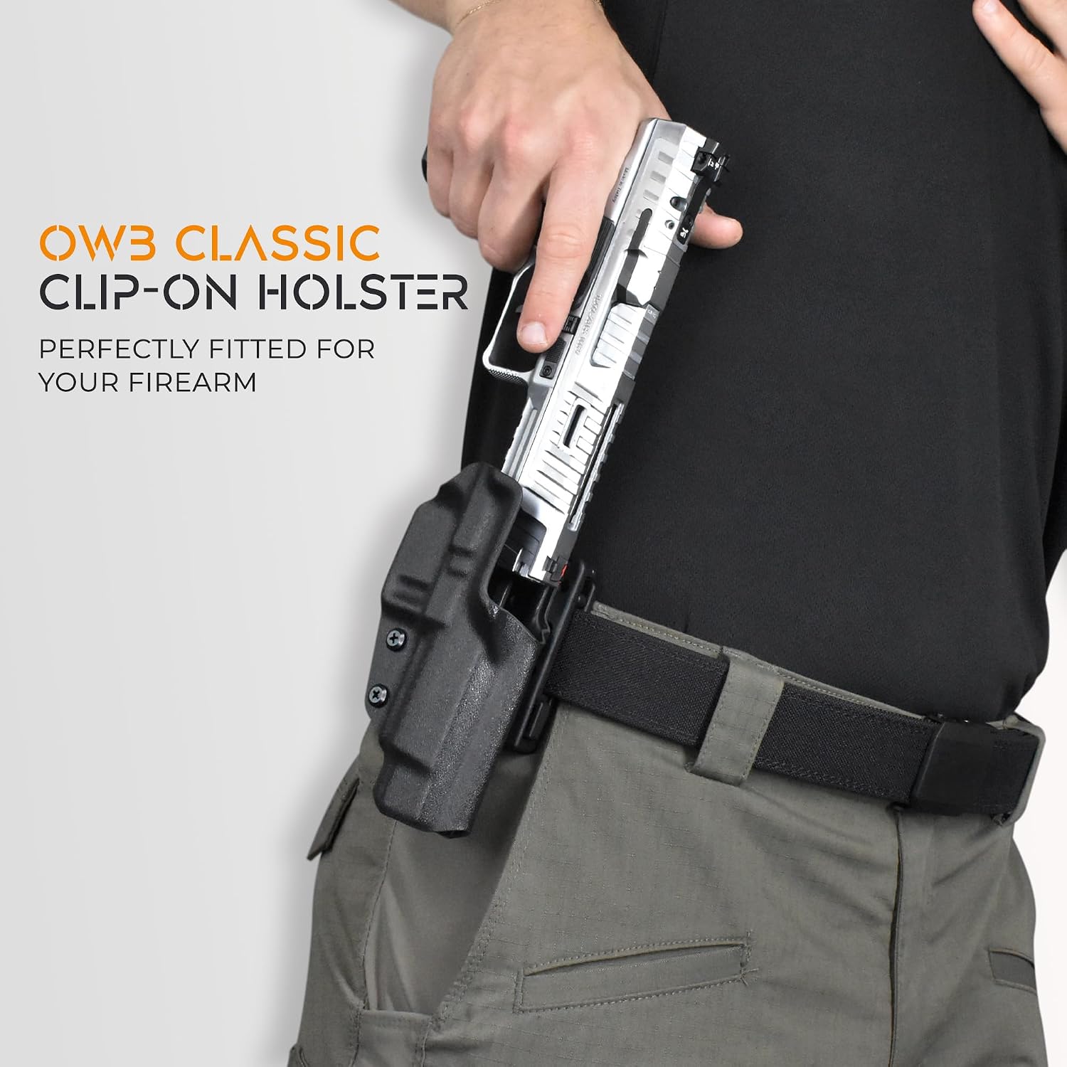 OWB Classic Clip-On Holster Fits Heckler & Koch VP9SK Outside The Waistband Carry Gun Holster Kydex American Made Durable Lightweight Carry Gear