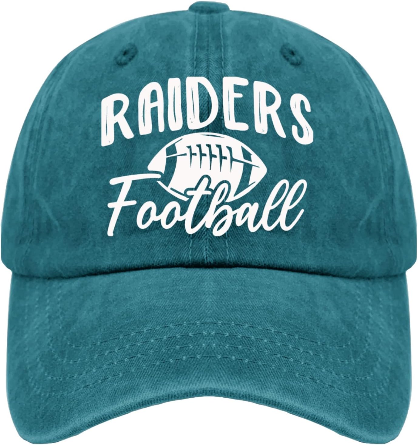 Raiders Football with Football Design Hats for Women Baseball Caps Classic Washed Workout Hat