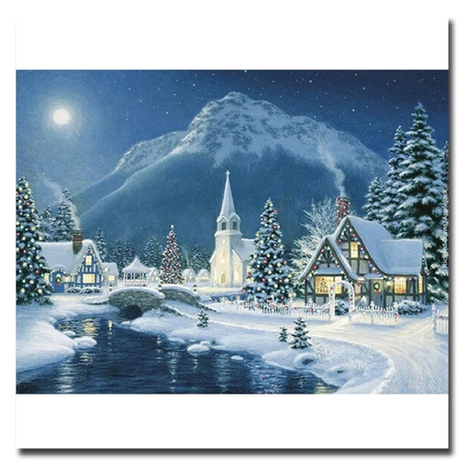 Diamond Painting Weihnachten 40x30cm - Winterhaus Design