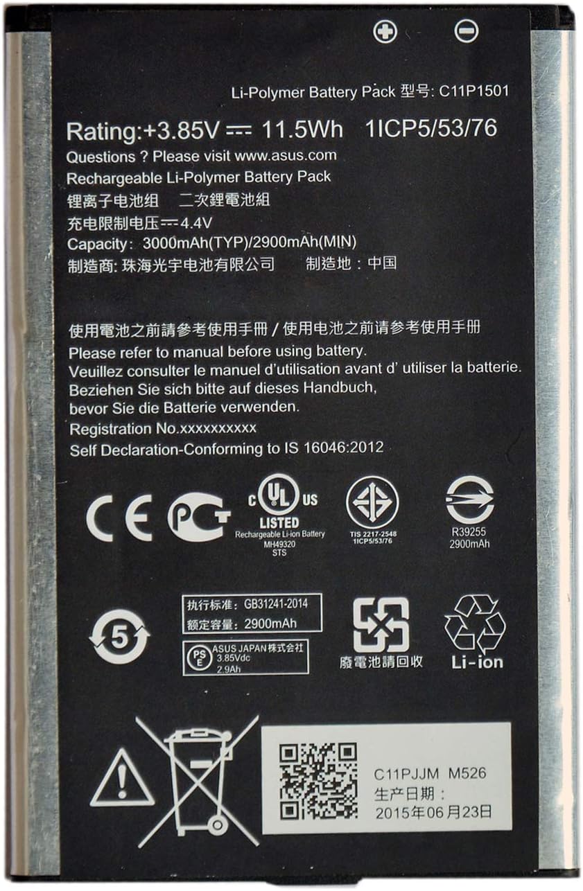 MOBACC Mobile Battery for Asus Zenfone 2 Laser C11P1501 3000mAh