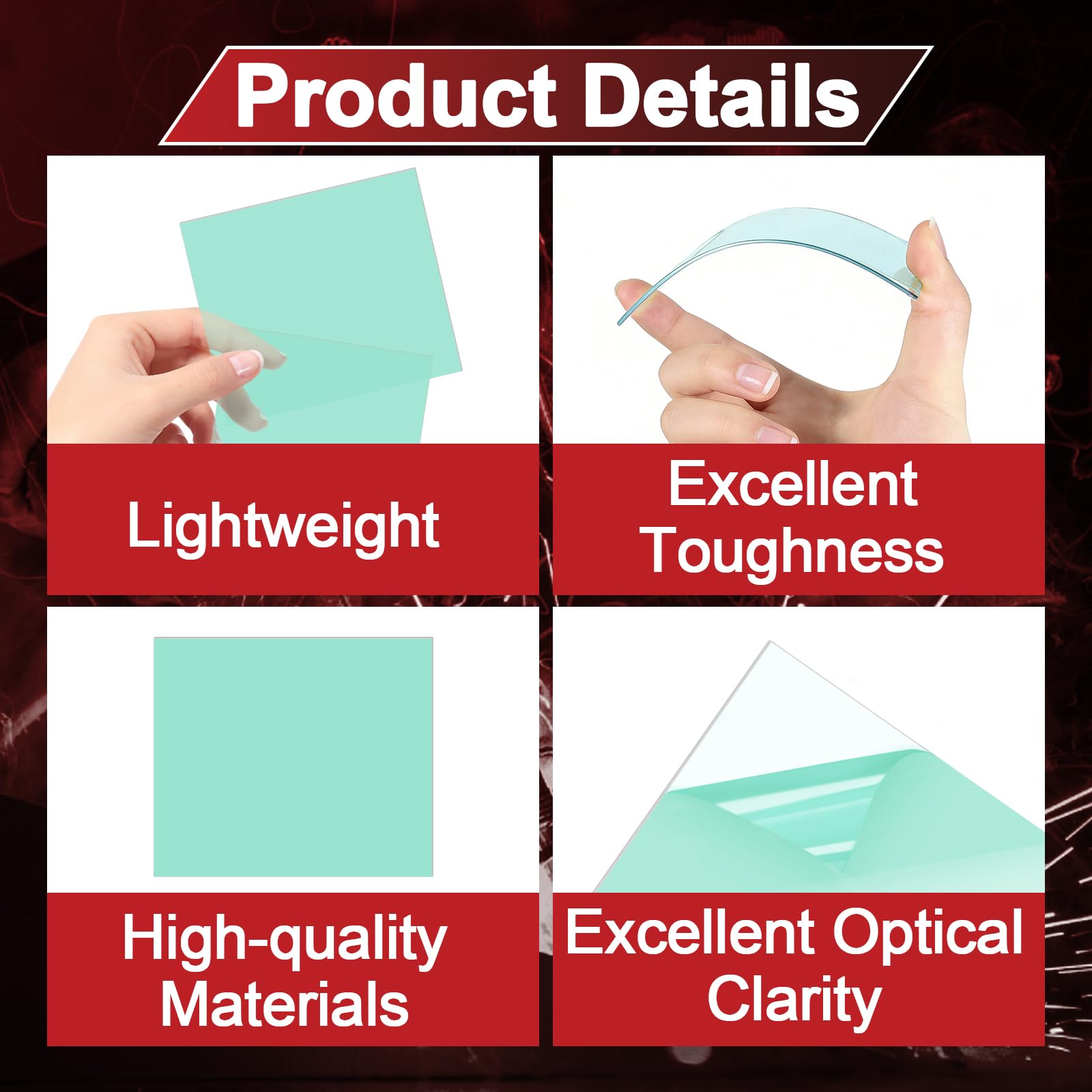 20 lentes de casco de soldadura 41589 compatibles con Jackson Safety Insight, repuesto de lente transparente interior y exterior