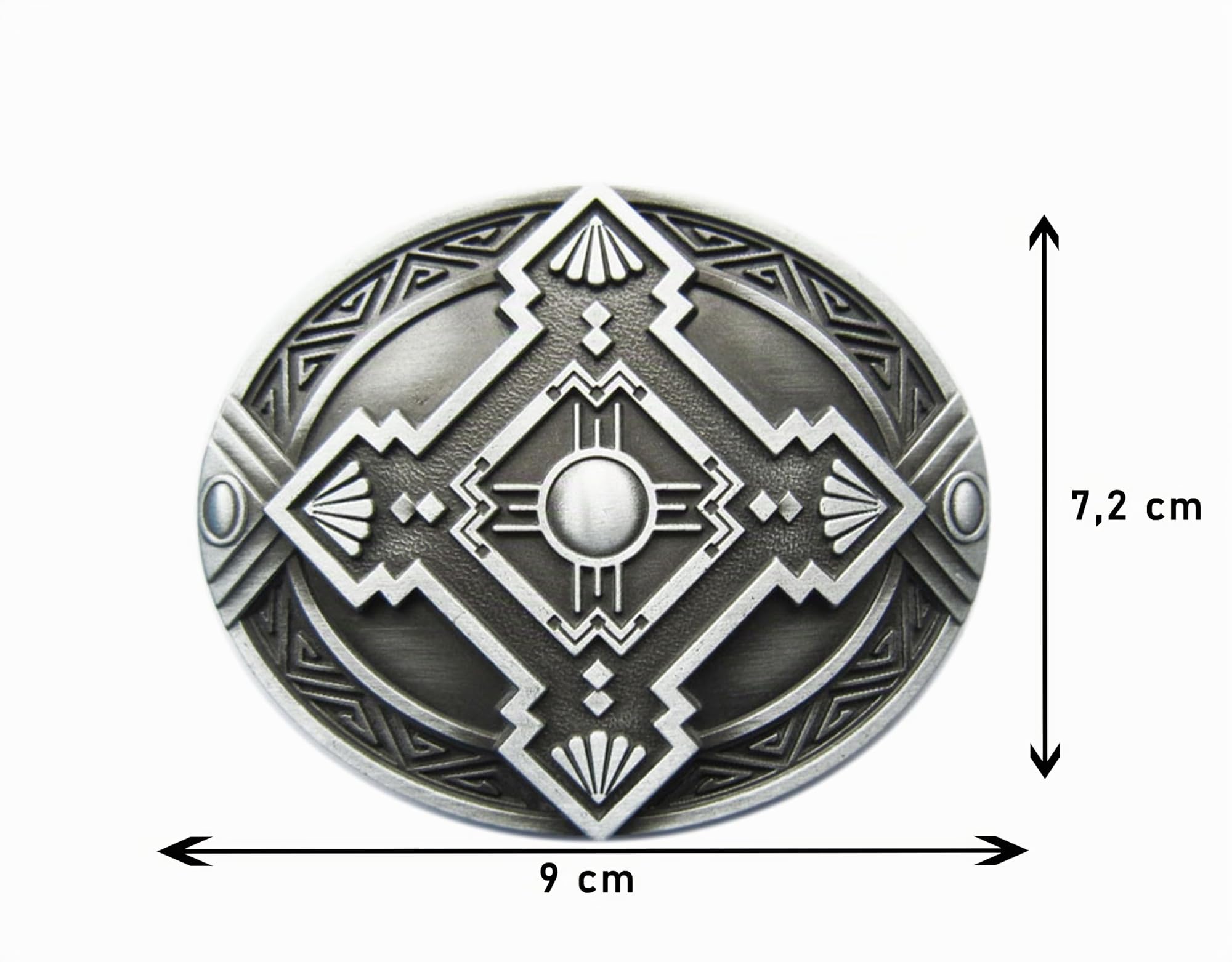 Gürtelschnalle Celtic Keltisch Schild Wikinger Kreuz 3D Optik für Wechselgürtel Gürtel Schnalle Buckle Modell 243