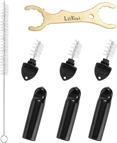 Miniatura 6 de Llave de cerveza para el hogar, con 6 tapones de cerveza, 6 tapas sanitarias para grifos de goma y 2 cepillos de limpieza largos para la mayoría de